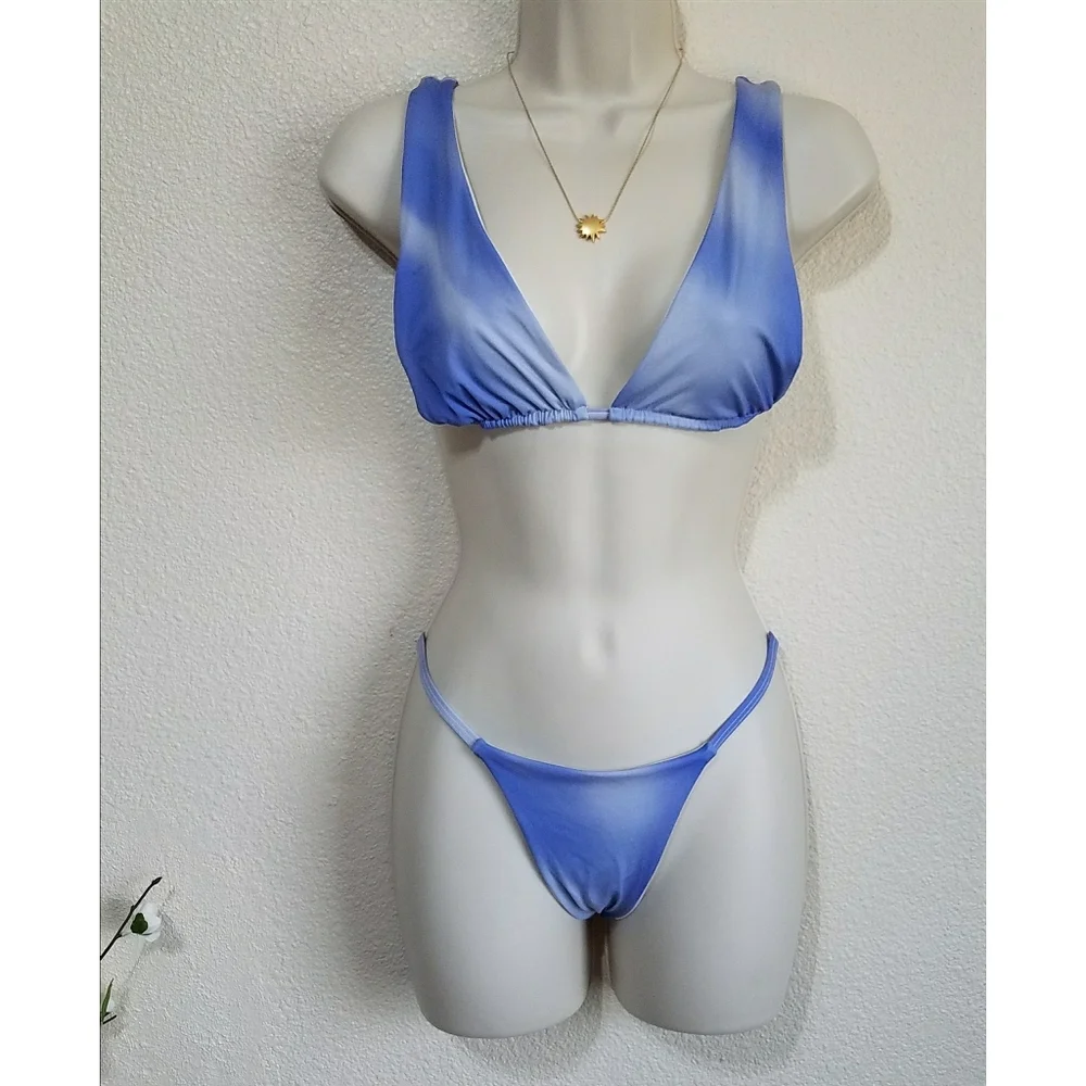 Monday Swimwear Barbados Bikini Set Swimsuit in Cloud Small/Medium